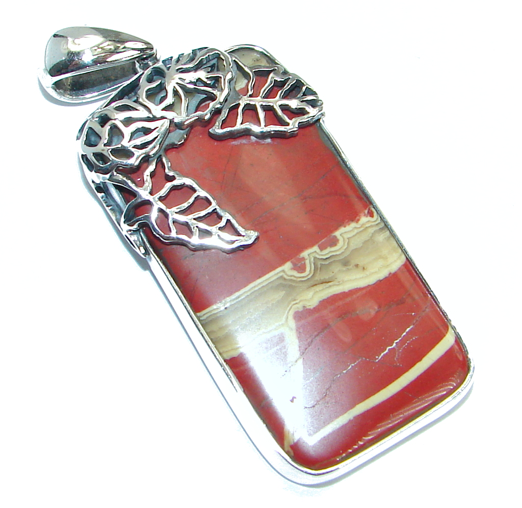•LINKED• red creek jasper tower + silver earrings