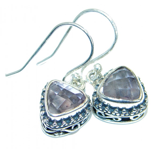 Perfect Amethyst .925 Sterling Silver handmade earrings