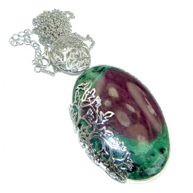 Burgundy Blush Genuine Eudialyte .925 Sterling Silver handcrafted Necklace