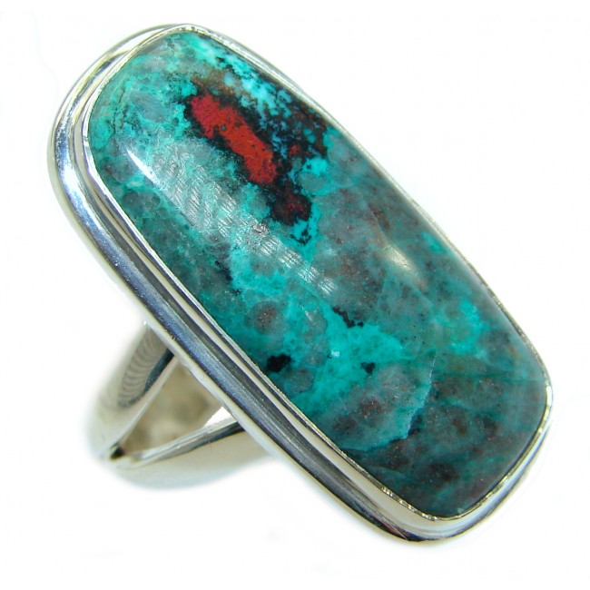 Sonora Jasper .925 Sterling Silver handcrafted Ring size 8 adjustable