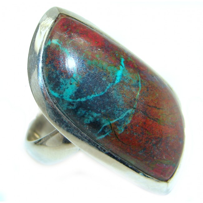 Sonora Jasper .925 Sterling Silver handcrafted Ring size 7 adjustable