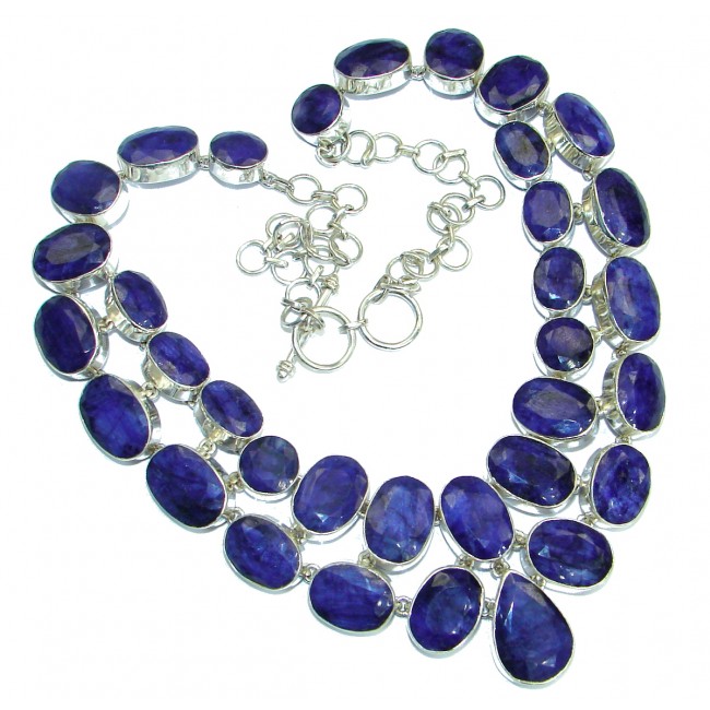 Breath Of Love Sapphire .925 Sterling Silver handcrafted necklace