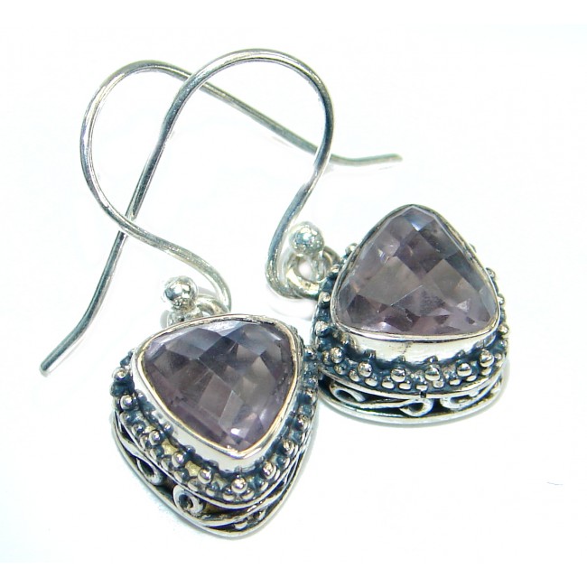 Vintage Style Amethyst .925 Sterling Silver handmade earrings