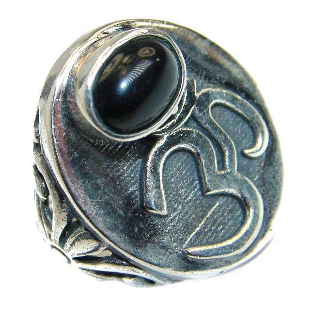 Majestic Authentic Onyx .925 Sterling Silver handmade Ring s. 6