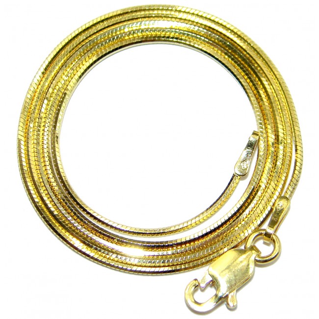 Snake Gold over Sterling Silver Chain 18" long, 1.5 mm wide