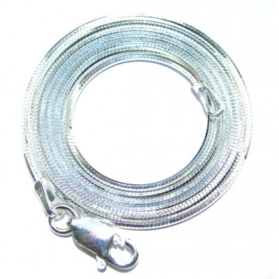 Real Snake Sterling Silver Chain 18'' long, 2 mm wide
