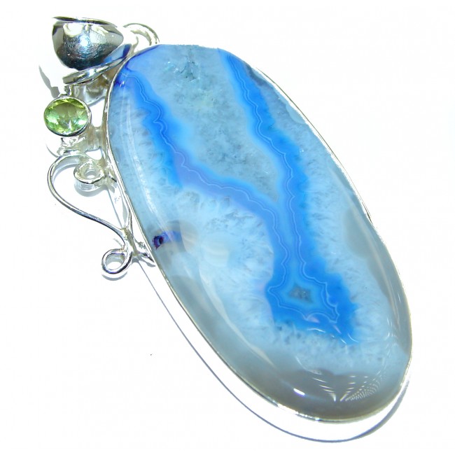Agate Druzy .925 Sterling Silver handcrafted Pendant