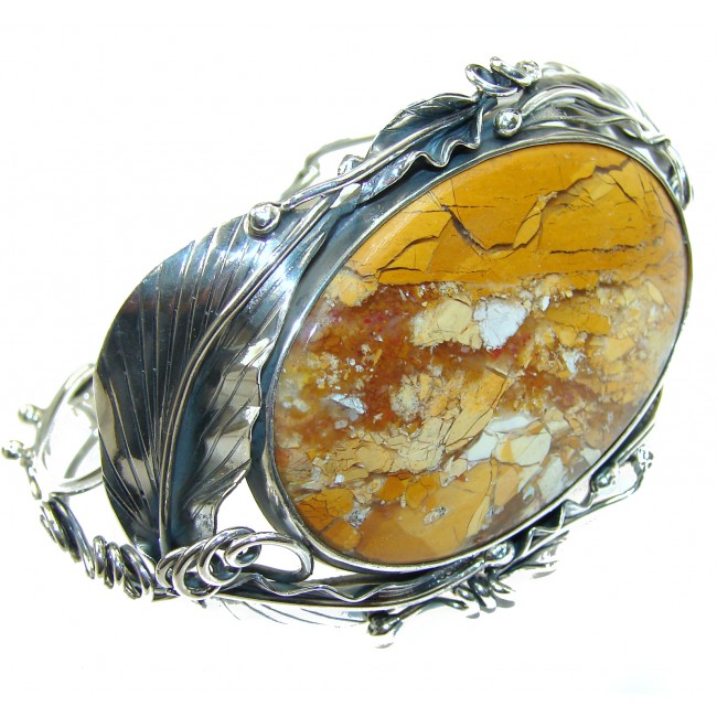 Glistening Sun genuine Australian Mookaite .925 Sterling Silver handcrafted Bracelet