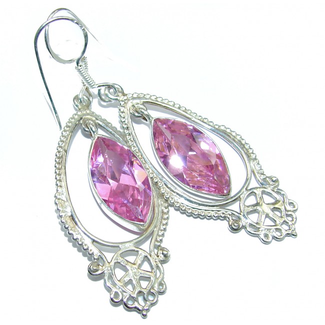 Cubic Zirconia .925 Sterling Silver handcrafted earrings