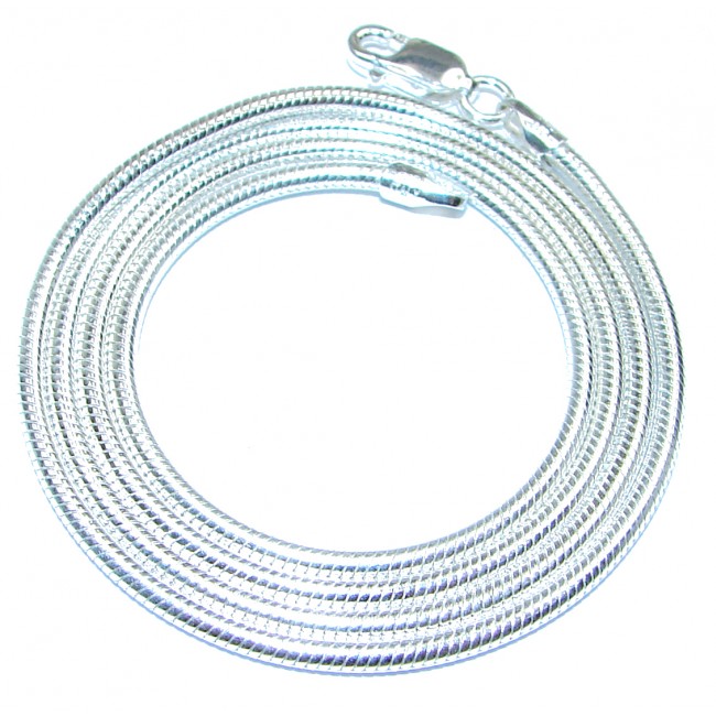 Round Snake .925 Sterling Silver Chain 18'' long, 3 mm wide