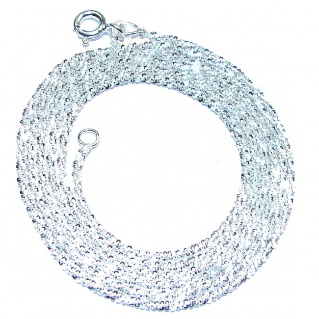 Twisted Rock Sterling Silver Chain 24'' long, 2 mm wide
