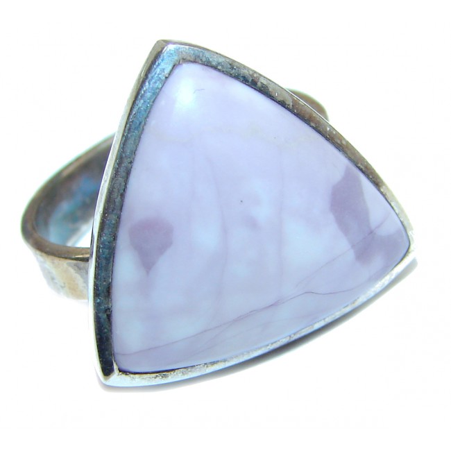 Nature Inspired Sugilite .925 Sterling Silver handmade Cocktail Ring s. 8