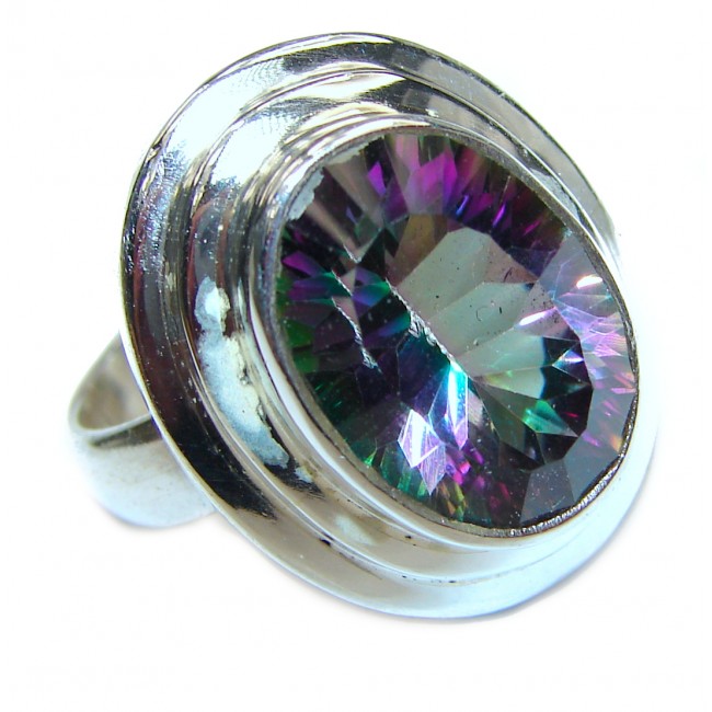 Top Quality Magic Topaz .925 Sterling Silver handcrafted Ring s. 7
