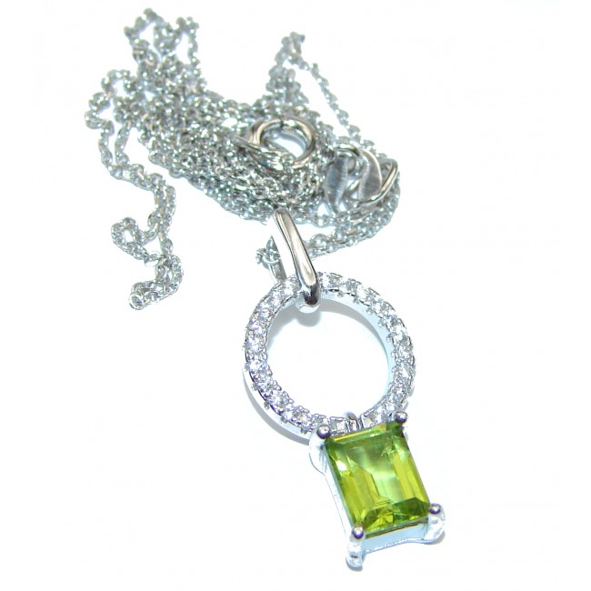 Aurora authentic Peridot .925 Sterling Silver handcrafted necklace