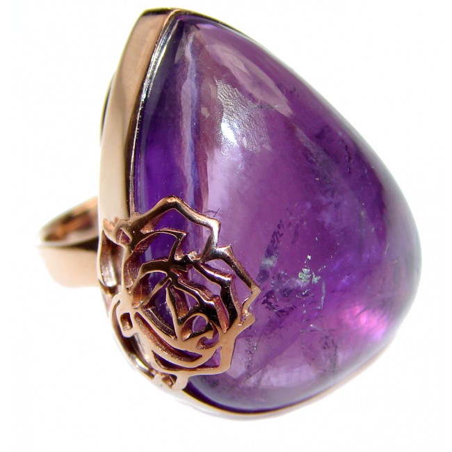 Purple Perfection Large Amethyst .925 Sterling Silver Ring size 7 adjustable