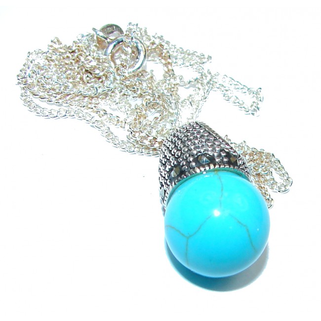 Turquoise .925 Sterling Silver statement necklace