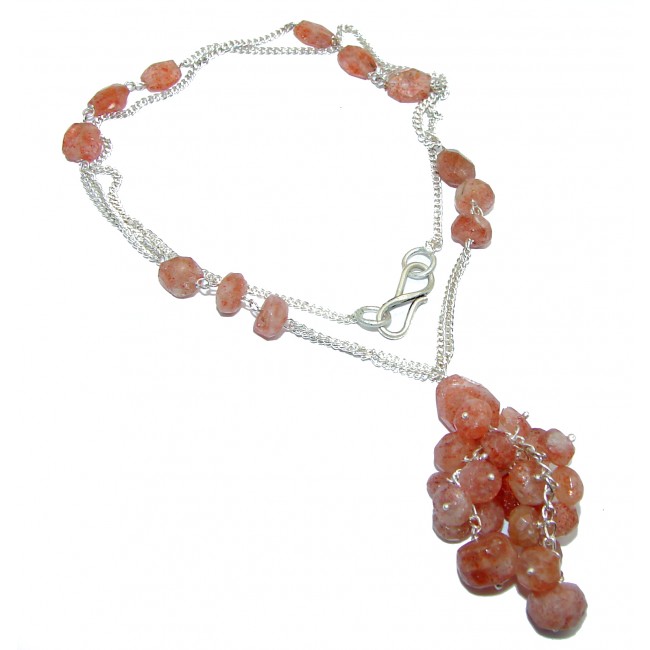 Ray Of Light Golden Calcite .925 Sterling Silver necklace