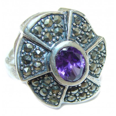 Purple Perfection Amethyst .925 Sterling Silver Ring size 6