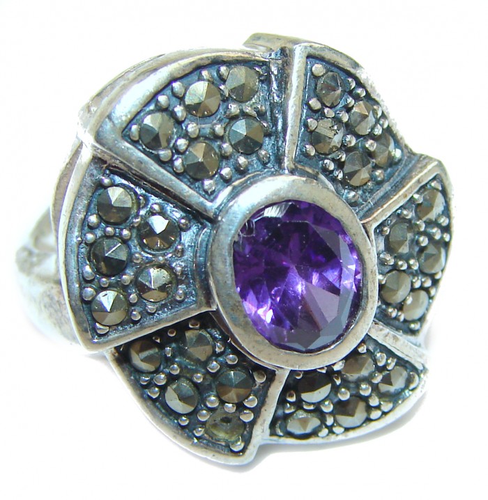 Purple Perfection Amethyst .925 Sterling Silver Ring size 6