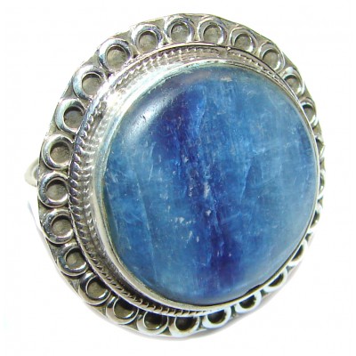 Authentic Blue Kyanite .925 Sterling Silver handmade Ring s. 5 1/4