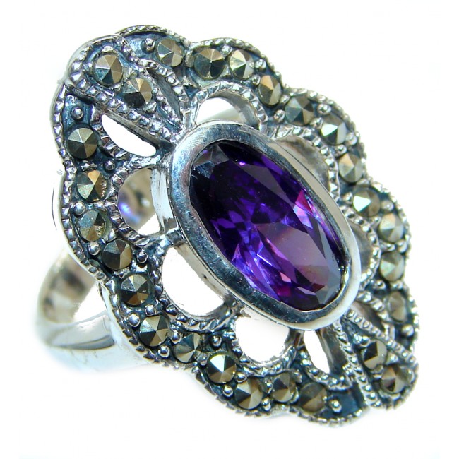 Purple Perfection Amethyst .925 Sterling Silver Ring size 7