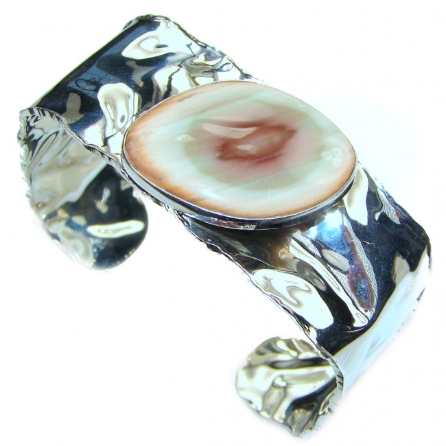 Bohemian Style Excellent quality Imperial Jasper Sterling Silver Bracelet / Cuff