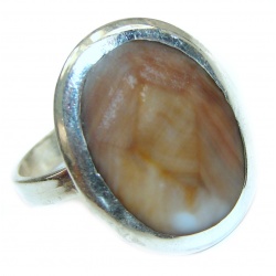 Great Ocean Shell Sterling Silver Ring s. 8