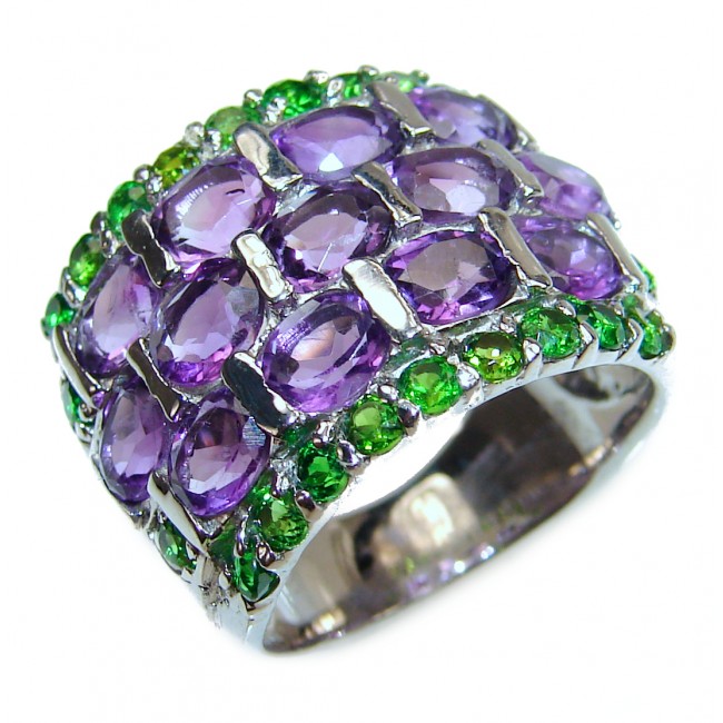 Melissa genuine Amethyst .925 Sterling Silver handcrafted Ring size 6 1/2
