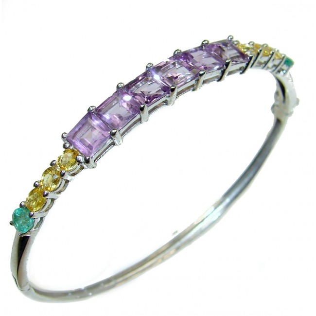 Violet Flame Luxury Authentic Amethyst .925 Sterling Silver handmade Bracelet