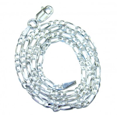 Figaro design Sterling Silver Chain 16'' long, 3 mm wide
