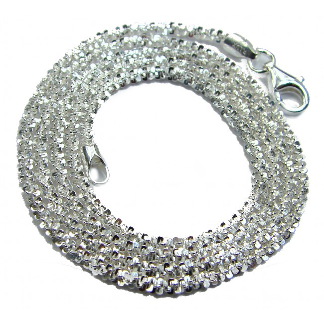 Twisted Rock Sterling Silver Chain 20'' long, 3 mm wide