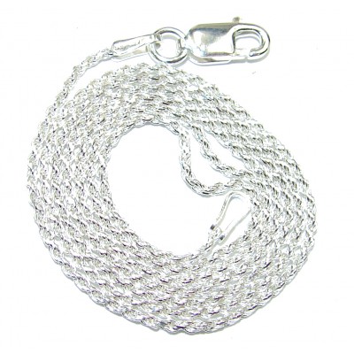 Rope design Sterling Silver Chain 18'' long, 1 mm wide