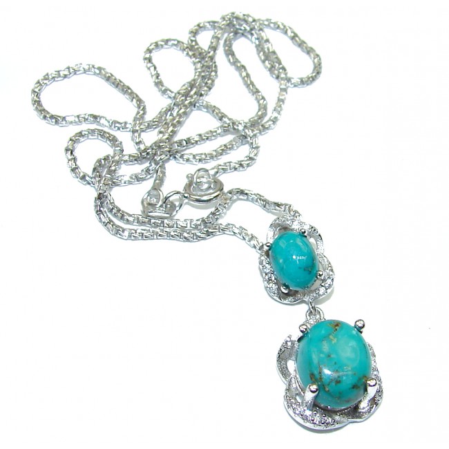 Great quality Turquoise .925 Sterling Silver handcrafted Necklace