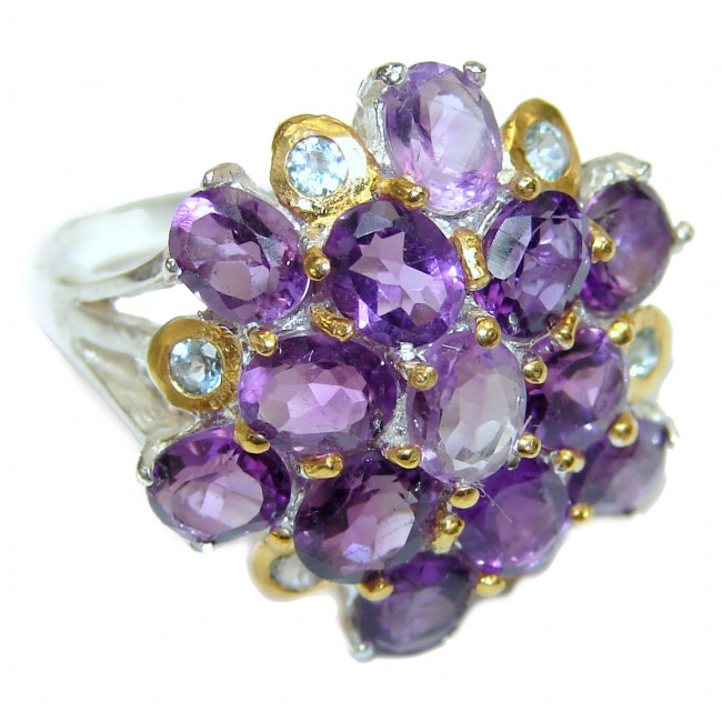 Authentic Amethyst .925 Sterling Silver Ring size 7 3/4
