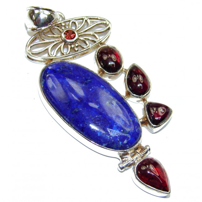 Royal Blue Lapis Lazuli .925 Sterling Silver handcrafted Pendant