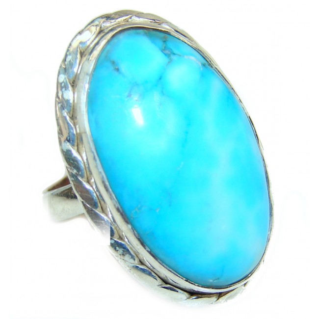 Turquoise .925 Sterling Silver ring; s. 7 1/2