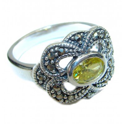 Melissa genuine Peridot .925 Sterling Silver handcrafted Ring size 9