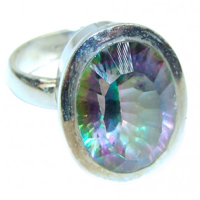 Awesome Natural Magic Topaz .925 Silver Ring size 7 3/4