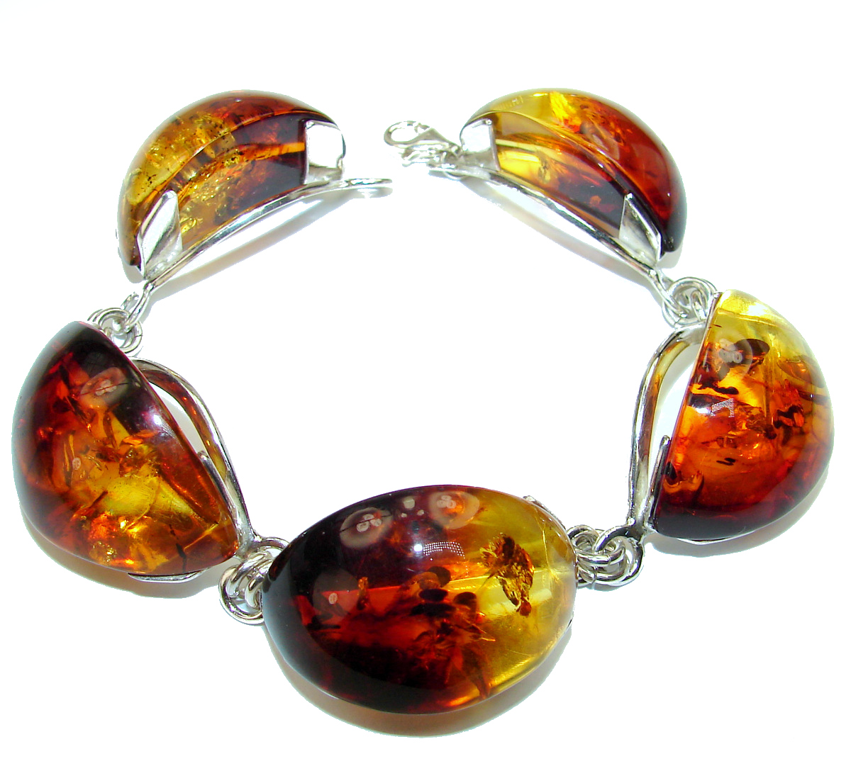 Details about   Genuine Baltic Amber 925 Sterling Silver Bracelet Gift Boxed 