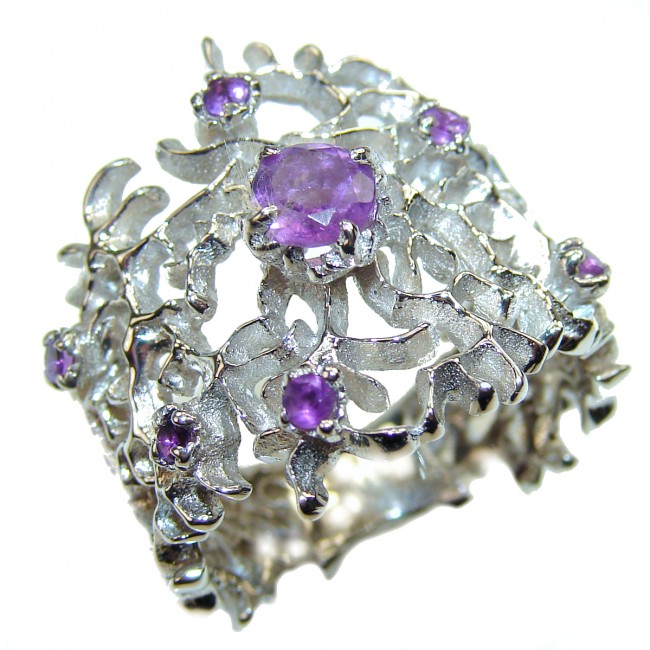 Purple Reef Amethyst .925 Sterling Silver Ring size 7 3/4