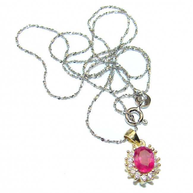 Incredible quality Ruby .925 Sterling Silver necklace