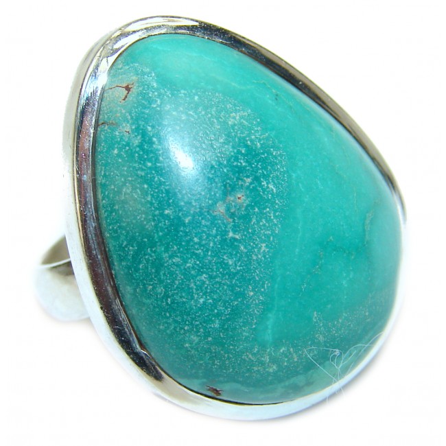 Authentic Turquoise .925 Sterling Silver ring; s. 6 3/4