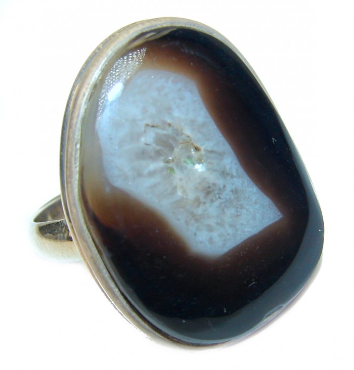 Top Quality Dendritic Agate .925 Sterling Silver handcrafted Ring s. 9