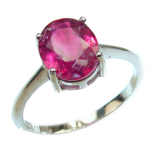 Royal quality unique Ruby .925 Sterling Silver handcrafted Ring size 9
