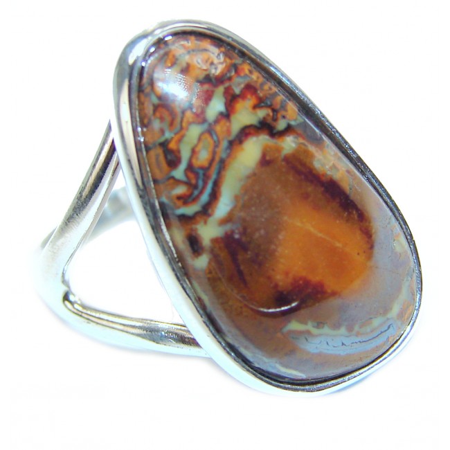 Australian Koroit Opal .925 Sterling Silver handcrafted Ring size 7