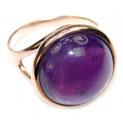 Purple Reef Amethyst 18 K Gold over .925 Sterling Silver Ring size 7 3/4