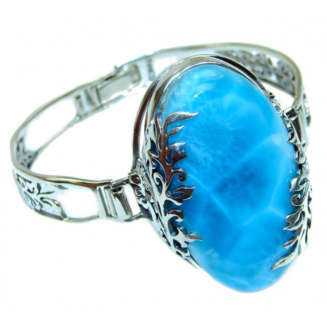 A Piece of Paradise Best quality Caribbean Blue Larimar .925 Sterling Silver handcrafted Bracelet