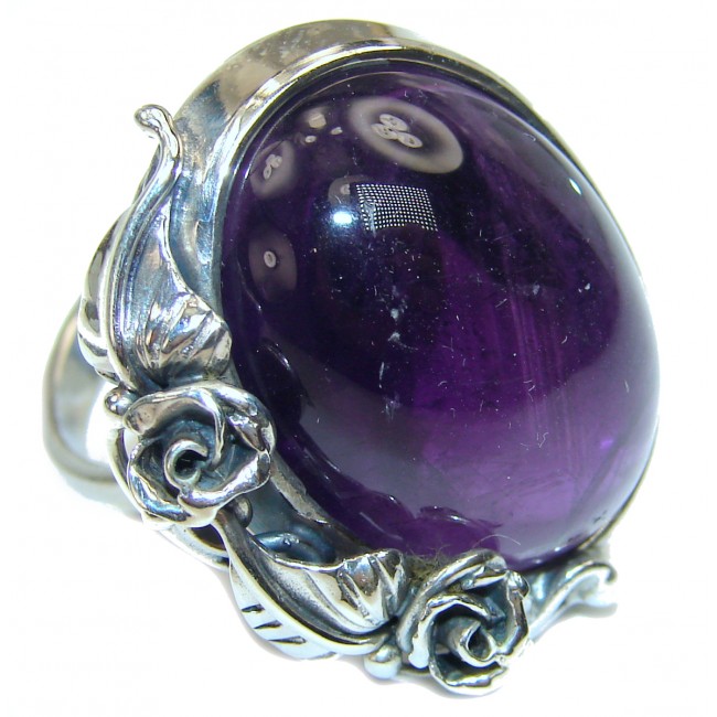 Best quality Amethyst .925 Sterling Silver handcrafted Ring Size 8 1/2