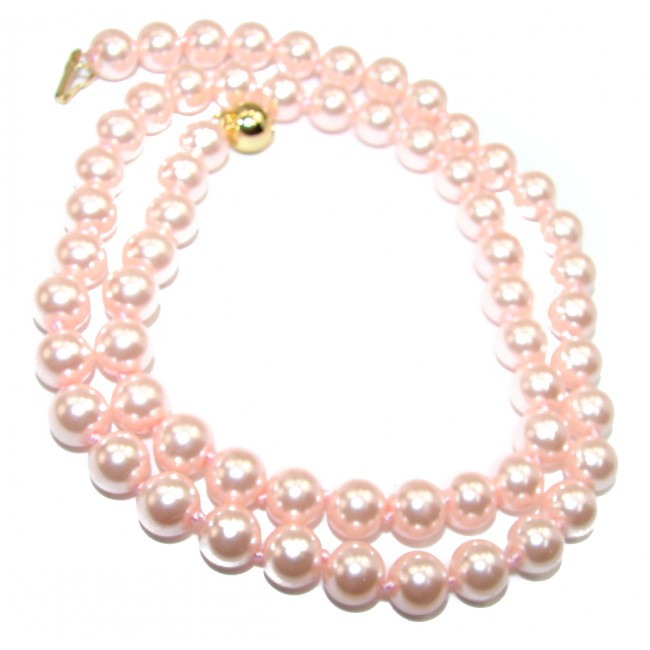 Absolutely amazing PINK Pearl .925 Sterling Silver handmade Necklace