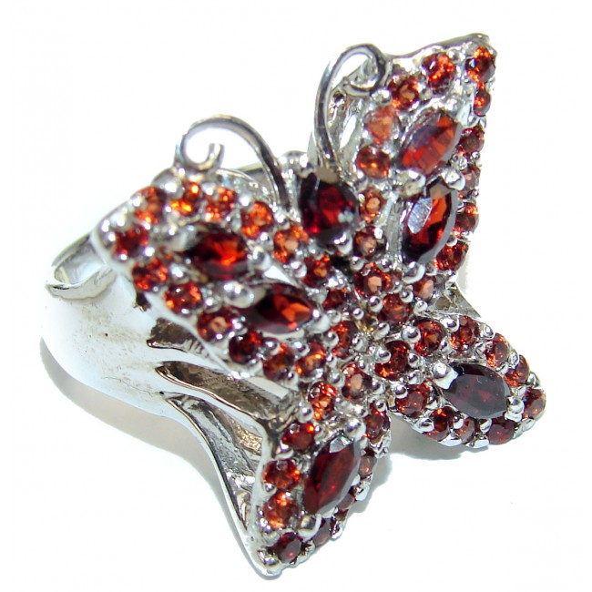 Sublime Butterfly Multigem .925 Sterling Silver handmade Ring s. 8